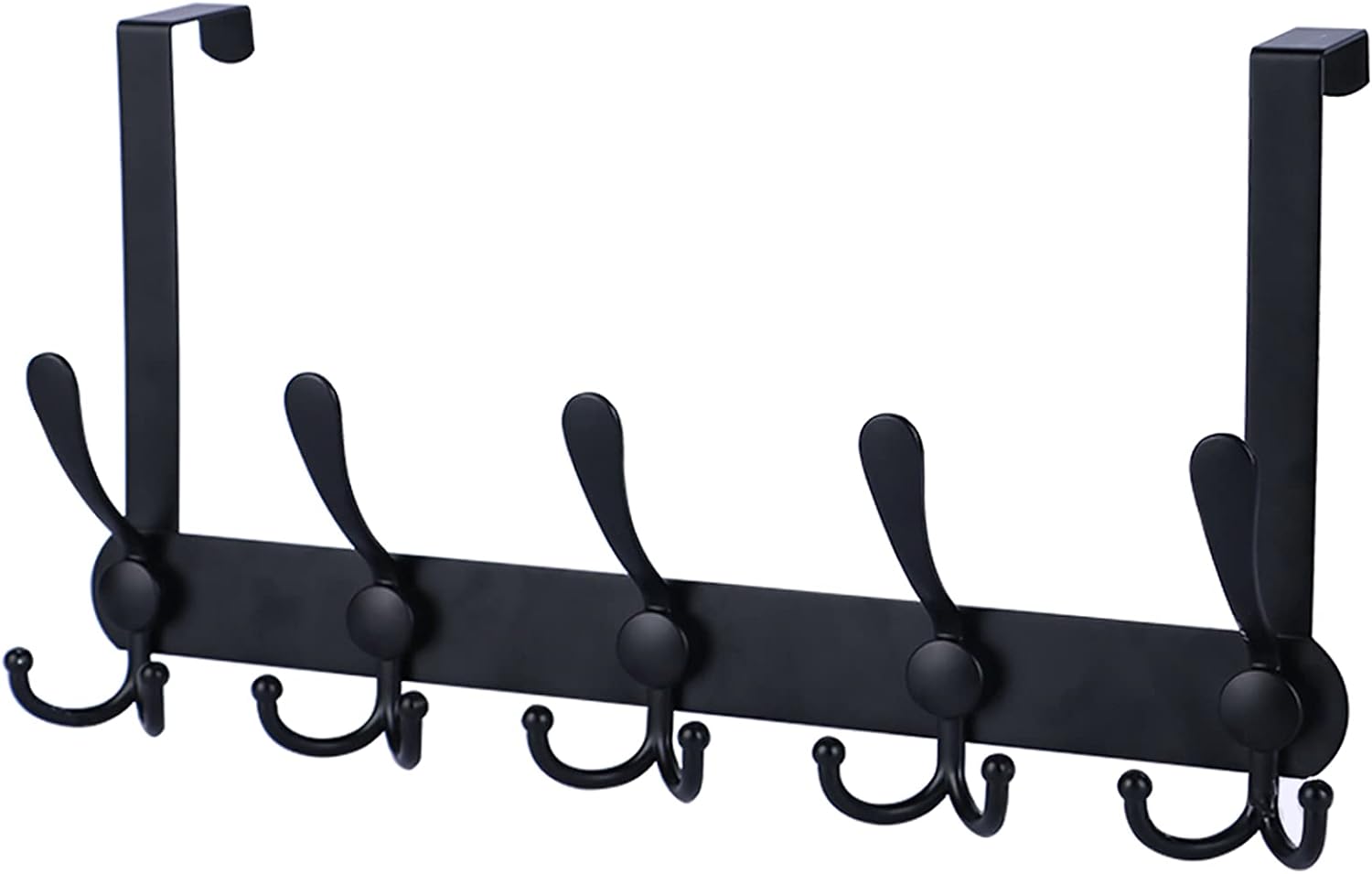 Over The Door Hooks,Coat Rack for Hanging Clothes Hat Towel (Heavy Duty Black 1pcs) …
